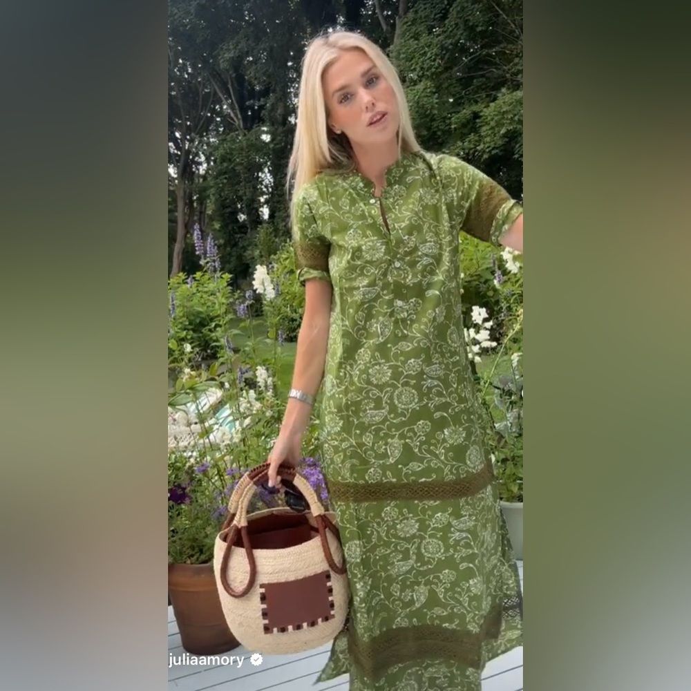 Julia Amory Green Short Sleeve Majorelle Women's Dress